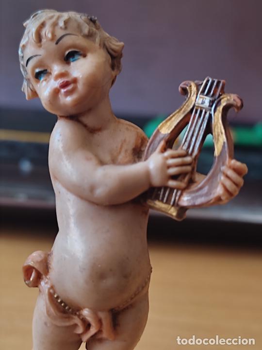 Rubber and PVC Figures: MUSICO FIGURA GOMA ANTIGUA LIRA 8CM ALTO ANTIGUO PINTADO A MANO PRECIOSO