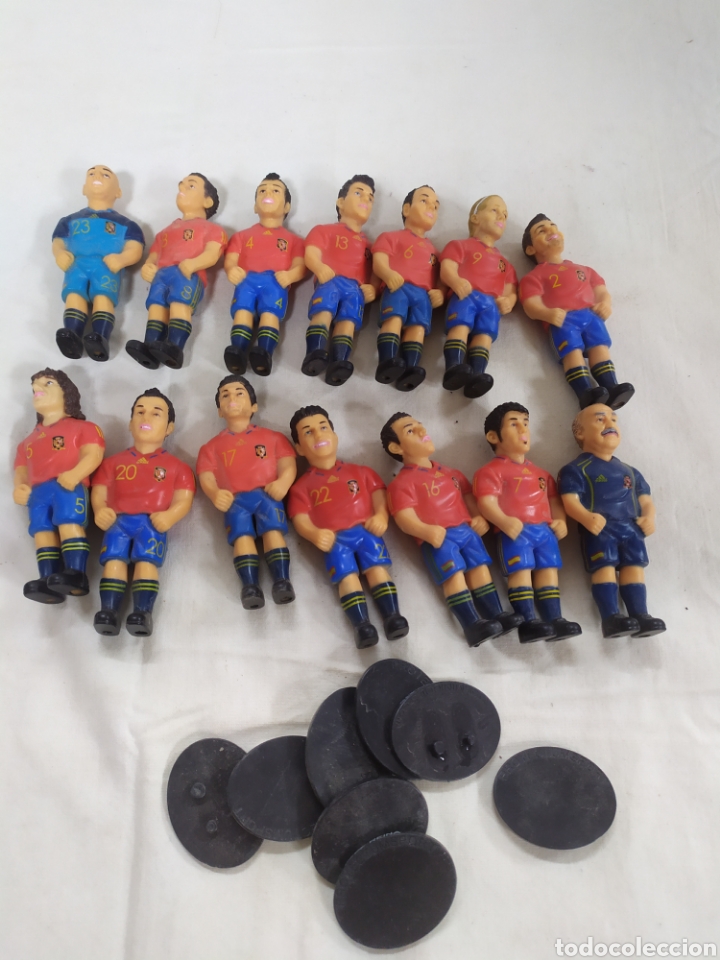 Figuras de Borracha e PVC: Lote figuras selecci&oacute;n espa&ntilde;ol f&uacute;tbol