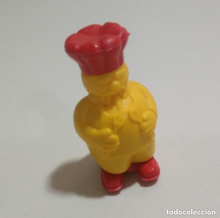 Figure di Gomma e PVC: KINDER MU&Ntilde;ECO MONTABLE GORDO K92 CHEF COCINERO FIGURITA MONOCROMATICA