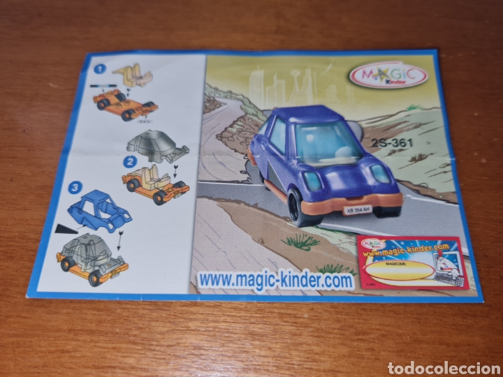 Kinder &Uuml;berraschung: Bpz kinder papel instrucciones 2S-361 coche folleto figuras Ferrero antigua (bol 3 )