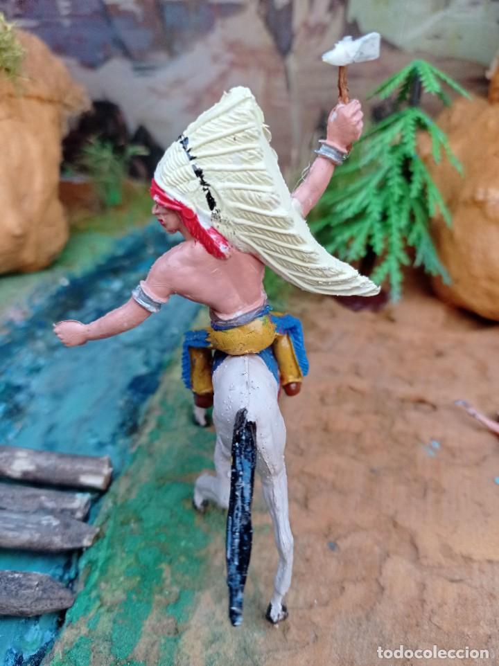Figuras de goma y PVC: Indio con caballo de comansi - Foto 3