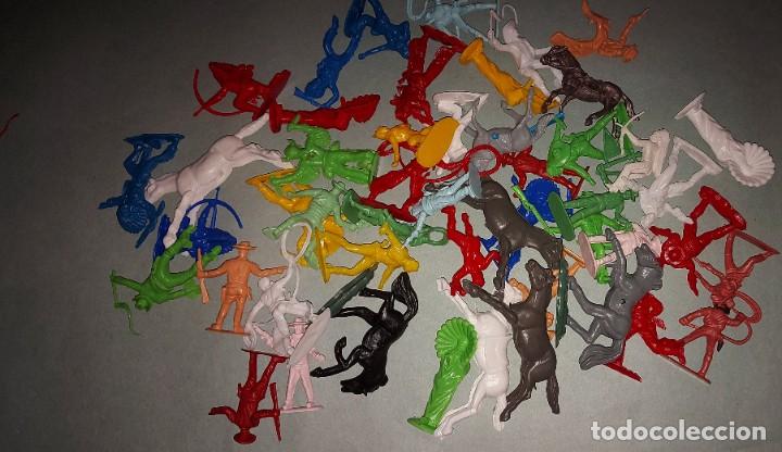 Figuras de goma y PVC: LOTE FIGURAS DEL OESTE INDIOS Y VAQUEROS- NUEVOS - Foto 1