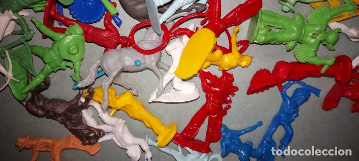 Figuras de goma y PVC: LOTE FIGURAS DEL OESTE INDIOS Y VAQUEROS- NUEVOS - Foto 2
