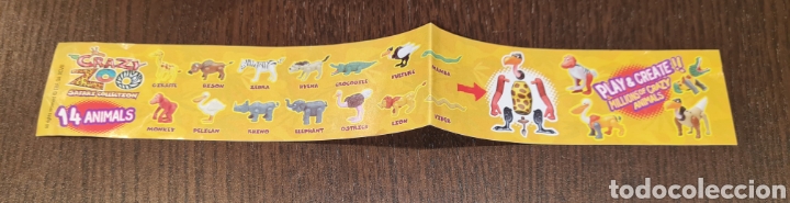 Figure di Gomma e PVC: Bpz papel instrucciones Tombola Crazy Zoo folleto figuras no kinder no Ferrero (bol 1)