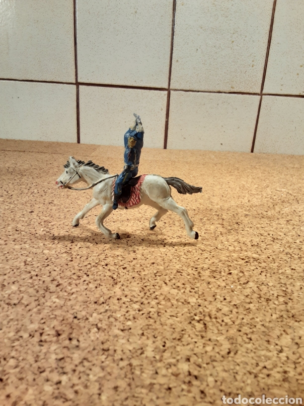 Figuras de goma y PVC: Confederado de Pech a caballo. Goma - Foto 2