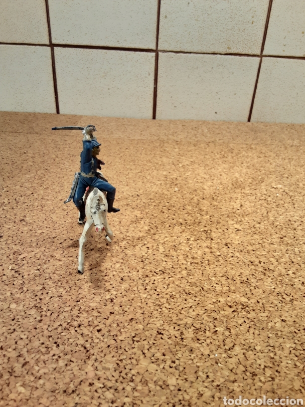 Figuras de goma y PVC: Confederado de Pech a caballo. Goma - Foto 3