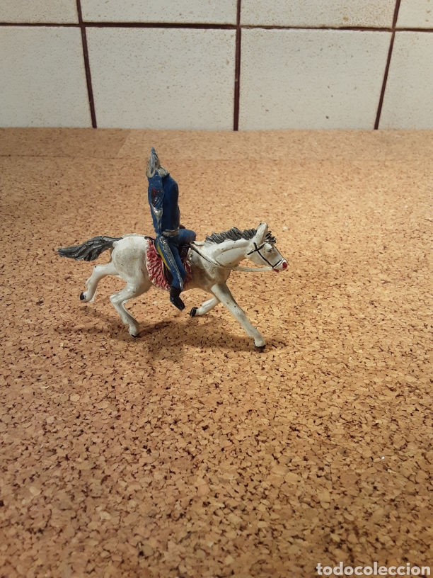 Figuras de goma y PVC: Confederado de Pech a caballo. Goma - Foto 4