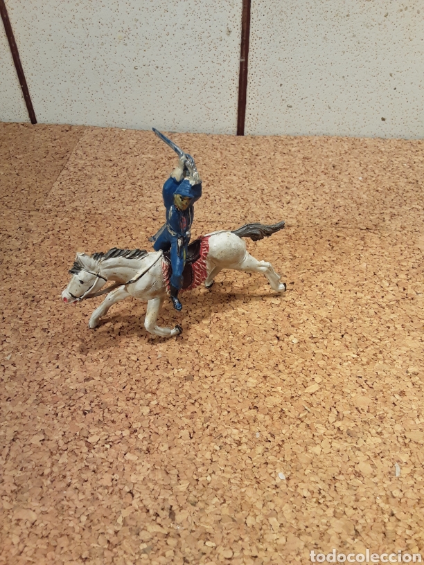 Figuras de goma y PVC: Confederado de Pech a caballo. Goma - Foto 1