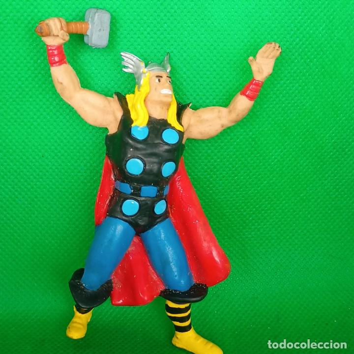 Figuras de goma y PVC: FIGURA MARVEL- THOR - C&Oacute;MICS SPAIN - Foto 1