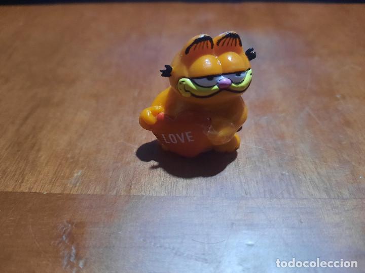 Gummi- und PVC-Figuren: GARFIELD. I LOVE. FIGURA PEQUE&Ntilde;A DE 4 CM. BUEN ESTADO