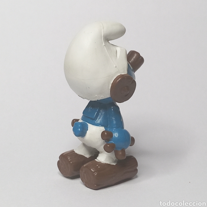 Figuras de goma y PVC: Pitufo tronco. Schleich a&ntilde;o 1988 - Foto 4