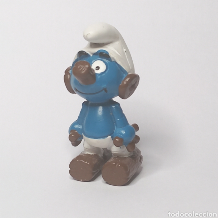 Figuras de goma y PVC: Pitufo tronco. Schleich a&ntilde;o 1988 - Foto 1