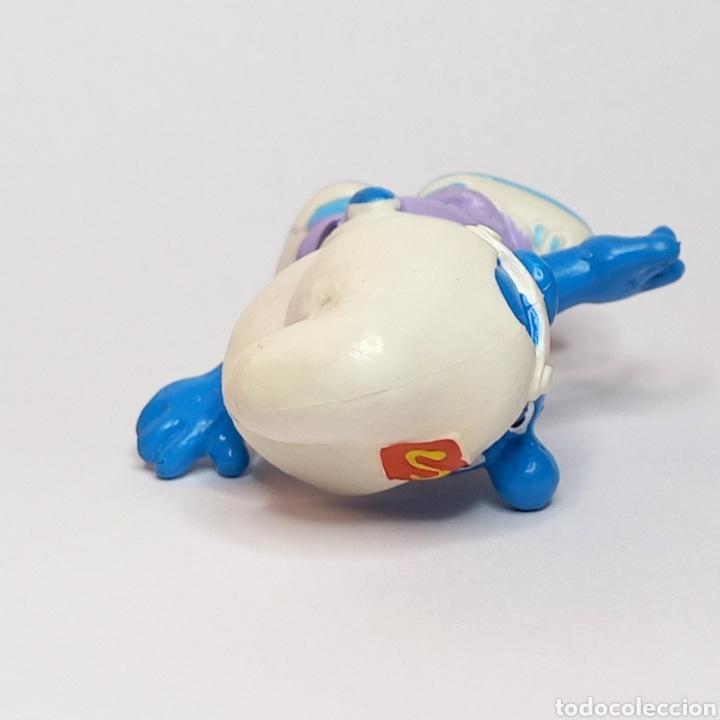 Figuras de goma y PVC: Pitufo Techno, bailar&iacute;n discoteca. Schleich a&ntilde;o 1996 - Foto 8