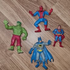 Figuras de Borracha e PVC: LOTE FIGURAS PVC SUPERHÉROES HULK SUPERMAN BATMAN Y SPIDERMAN COMICS SPAIN. Lote 357928630