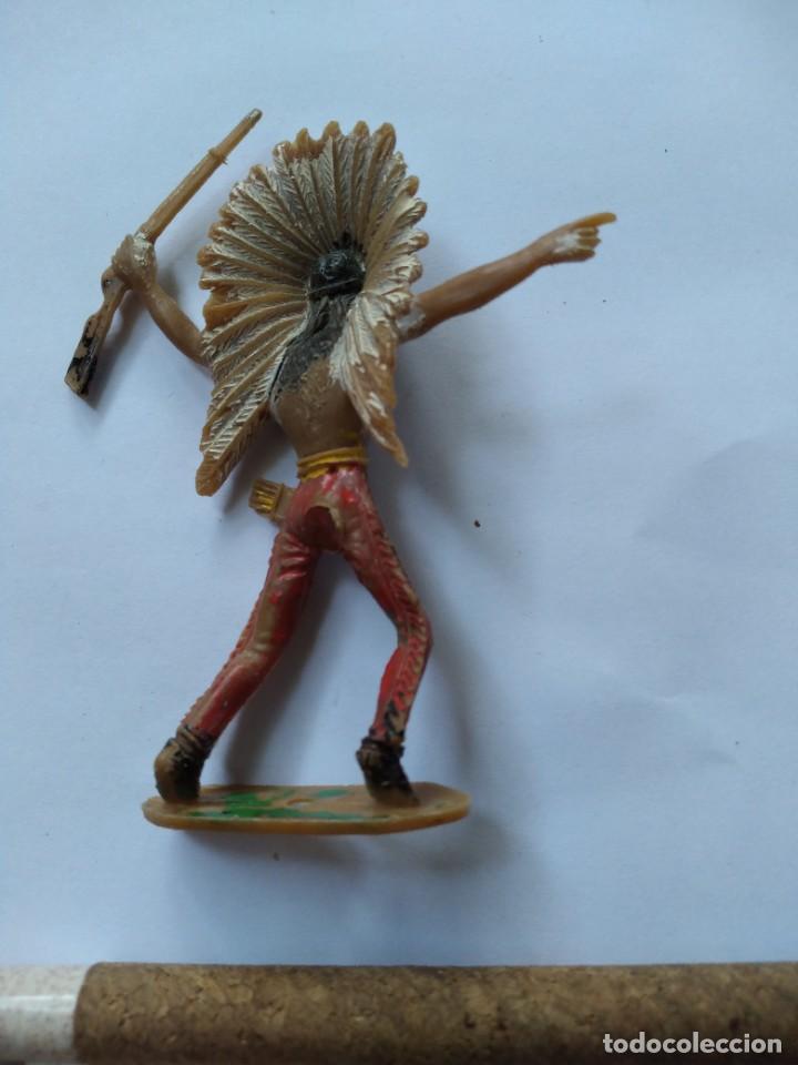 Figuras de goma y PVC: Indio americano de plastico comanci - Foto 2
