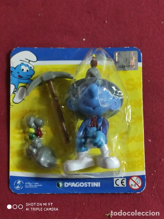 Figuras de Goma y PVC: PITUFOS PROFESIONES PEYO PLANETA DEAGOSTINI MINERO NUEVO EN BLISTER