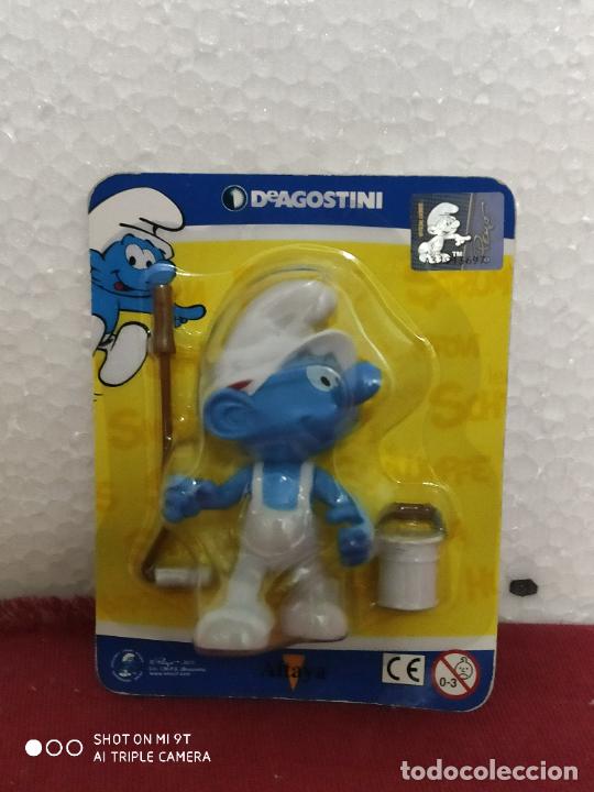 Figuras de Goma y PVC: PITUFOS PROFESIONES PEYO PLANETA DEAGOSTINI PINTOR NUEVO EN BLISTER