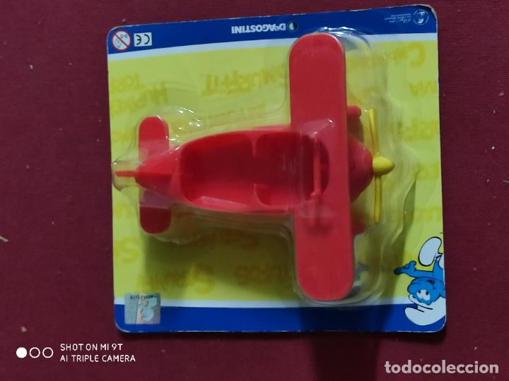 Figuras de Goma y PVC: PITUFOS PROFESIONES PEYO PLANETA DEAGOSTINI AVION NUEVO EN BLISTER