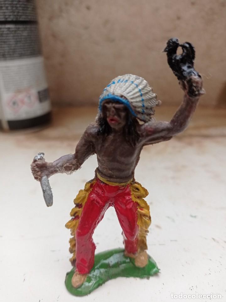Figuras de goma y PVC: Indio de elastolin - Foto 1
