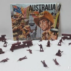 Figuras de Goma y PVC: ANTIGUO SOBRE CON SOLDADOS MONTAPLEX . AUSTRALIA . ORIGINAL AÑOS 70. Lote 363250405