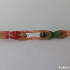 Figuras de Goma y PVC: 2 FIGURAS DE TRAPECISTAS EN GOMA DEL GRAN CIRCO DE JECSAN, AÑOS 60.. Lote 363810945