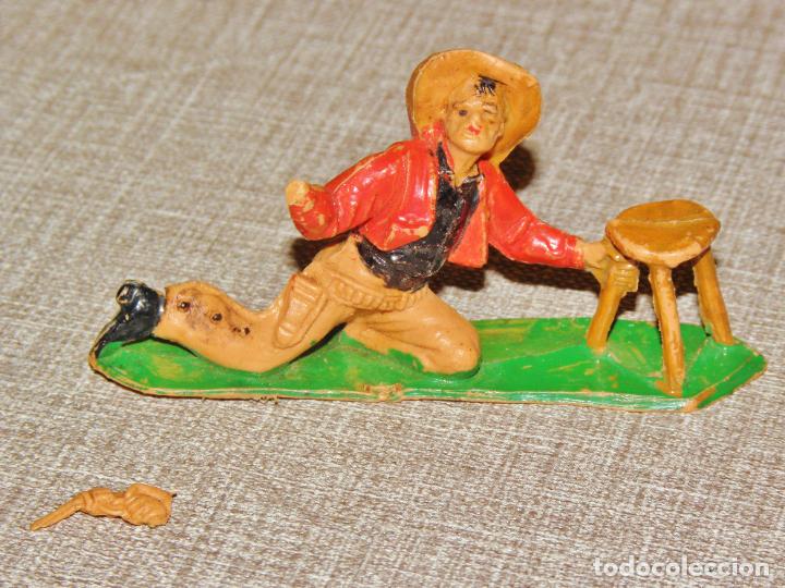 Figuras de goma y PVC: FIGURA EN PLASTICO DE COMANSI VAQUEROS O COWBOY - Foto 1