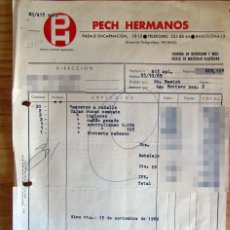 Figuras de Goma y PVC: ANTIGUA FACTURA PECH HERMANOS - 1969 - VAQUEROS, CAJAS RUSOS, INGLESES, AUSTRALIANOS.... Lote 365859471