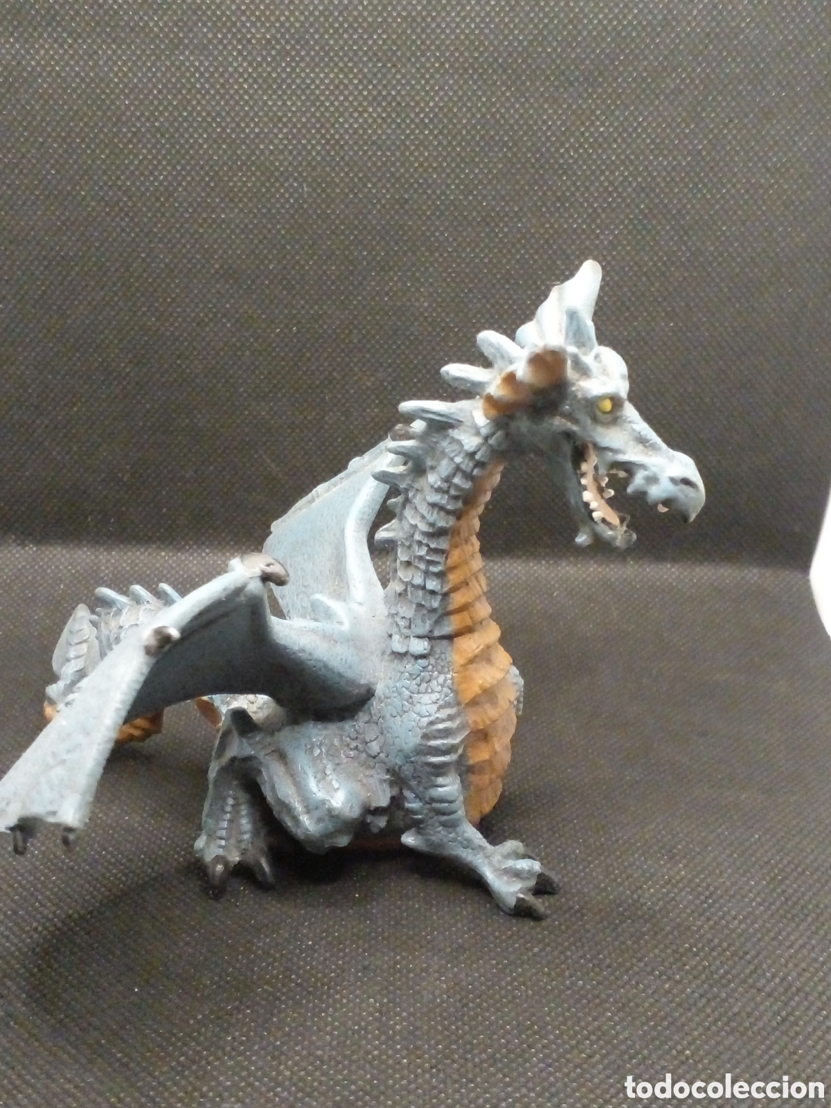 Figuras de goma y PVC: Dragon azul. Papo. De goma. - Foto 3