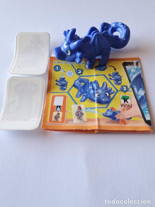 Figuras de Borracha e PVC: DRAGON AZUL LANZADOR DE AGUA - VU167 - FIGURA KINDER CON BPZ - 2021