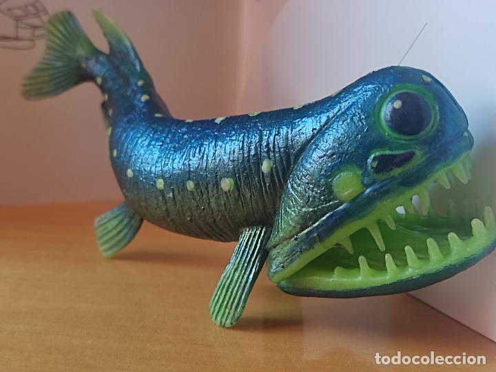 Rubber and PVC Figures: LOOSEJAW SAFARI LTD PEZ ABISAL FLUORESCENTE GOMA FIGURA RARA 16 CMS LARGO JUGADO LEER