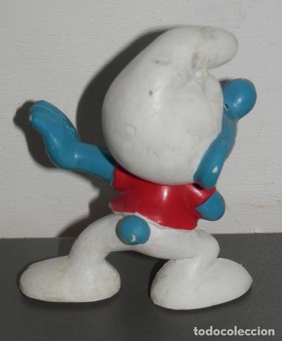 Figuras de goma y PVC: UNA FIGURA DE PVC PITUFO - Foto 2