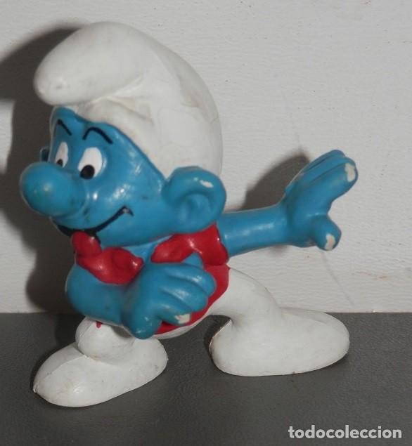 Figuras de goma y PVC: UNA FIGURA DE PVC PITUFO - Foto 1