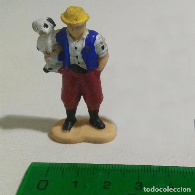 Figuras de Borracha e PVC: figura escala humana maqueta diorama granjero animal perro campero campo figurita goma pastor mini