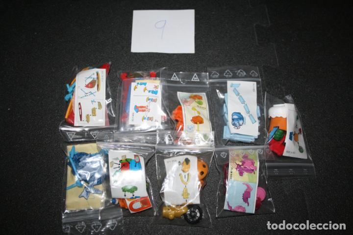Figuras de Borracha e PVC: Kinder Ferrero Lote 11 Variado 9 unidades diferentes con BPZ a&ntilde;os 1998 a 2001 serie K sin montar