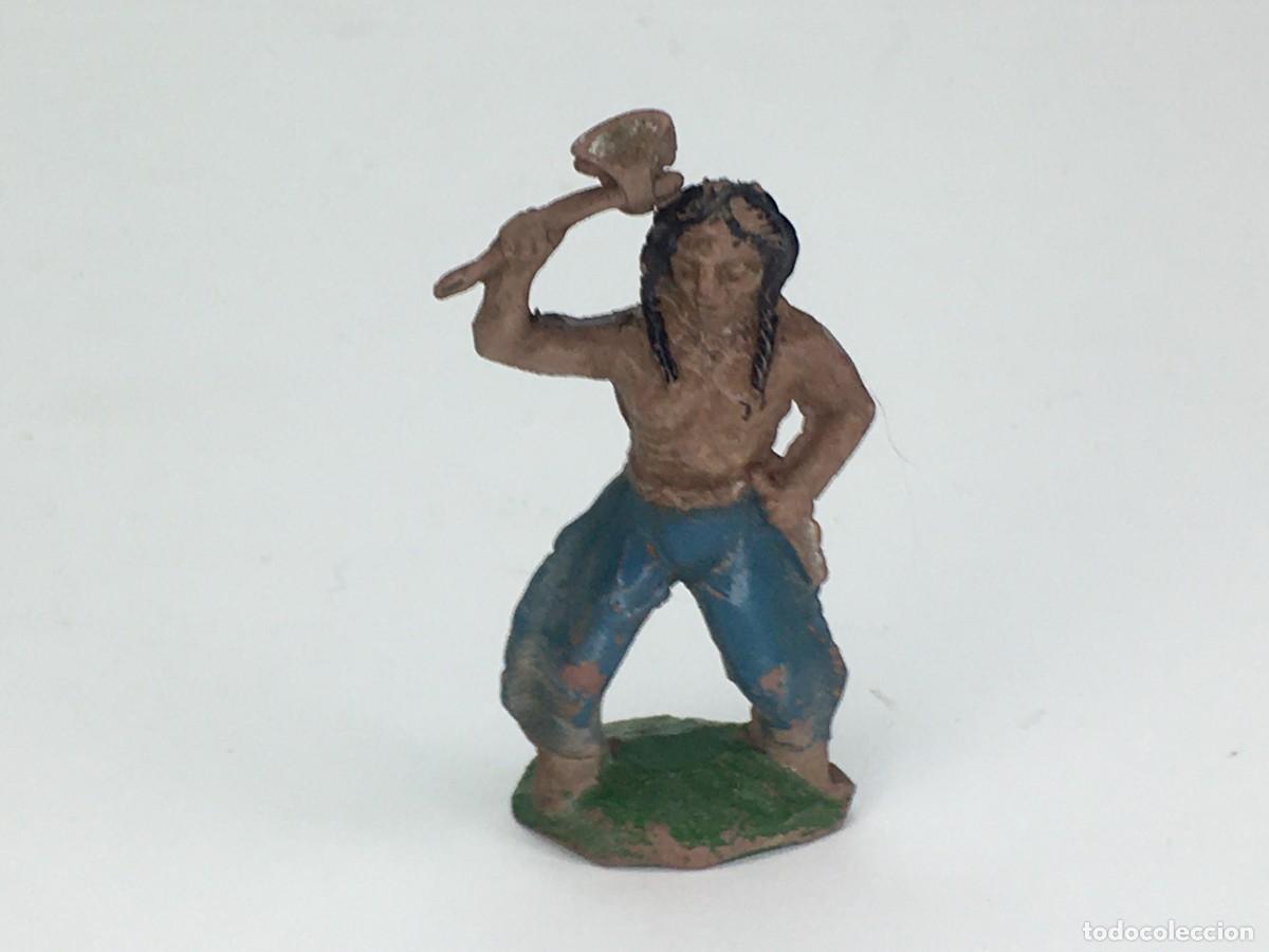 Figuras de goma y PVC: INDIO CON HACHA DE LAFREDO 5 CM. - Foto 1