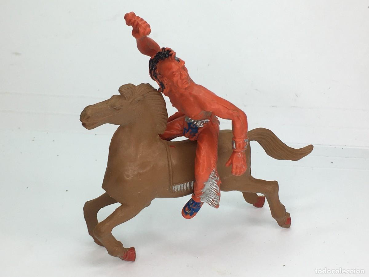 Figuras de goma y PVC: INDIO A CABALLO DE LAFREDO 8 CM. - Foto 1