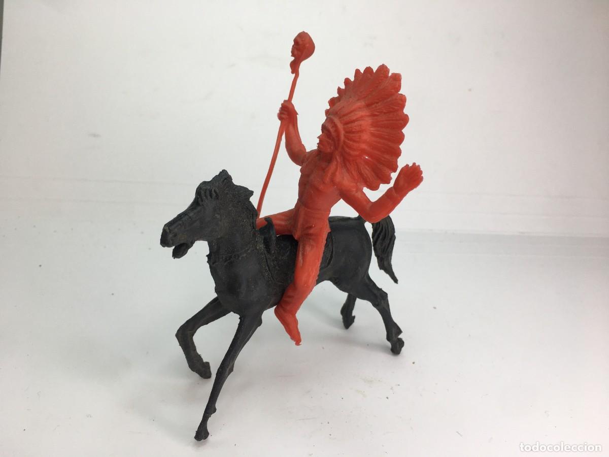 Figuras de goma y PVC: INDIO DE COMANSI 8 CM. A CABALLO DE REIGON - Foto 2