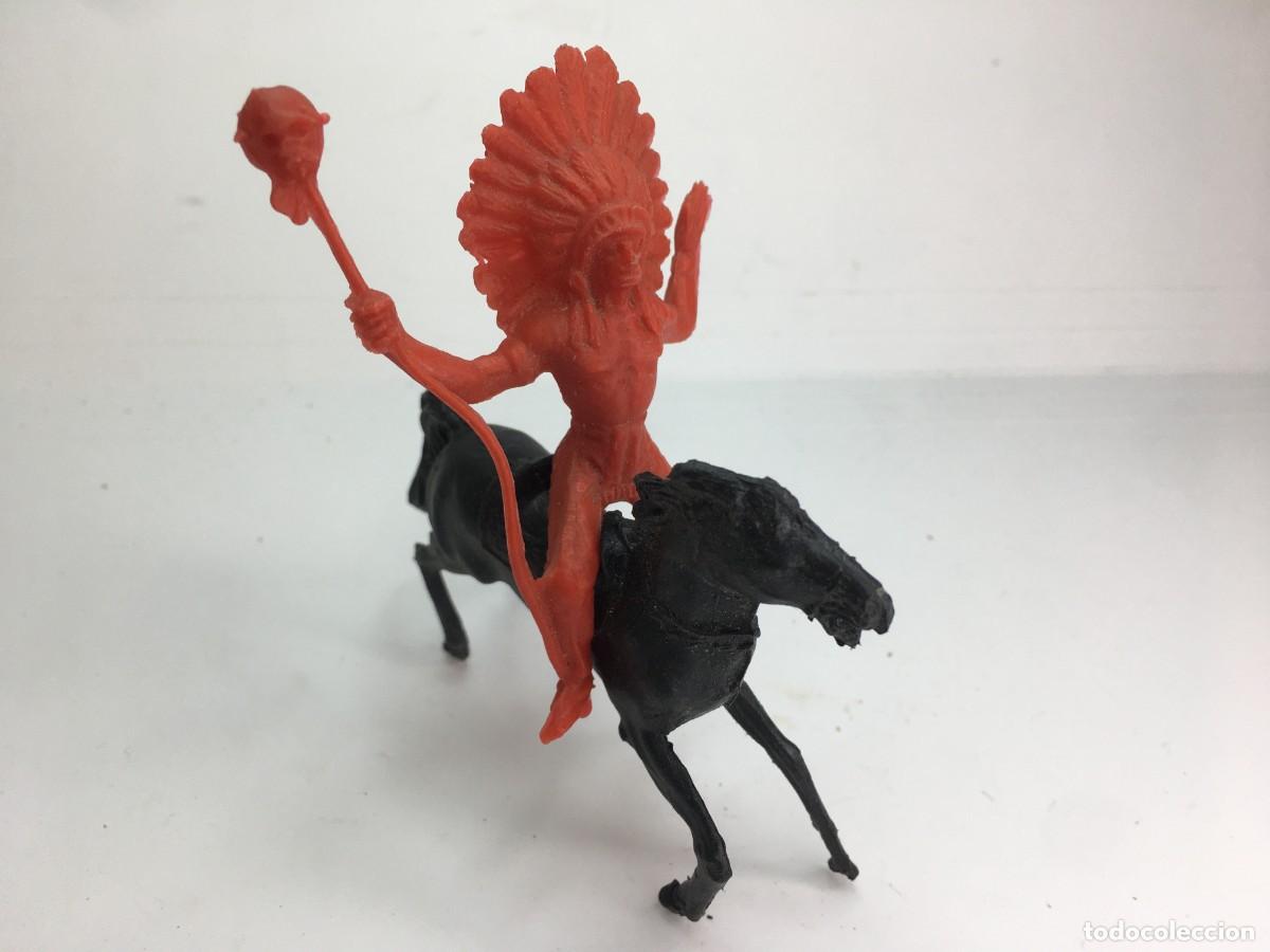 Figuras de goma y PVC: INDIO DE COMANSI 8 CM. A CABALLO DE REIGON - Foto 1