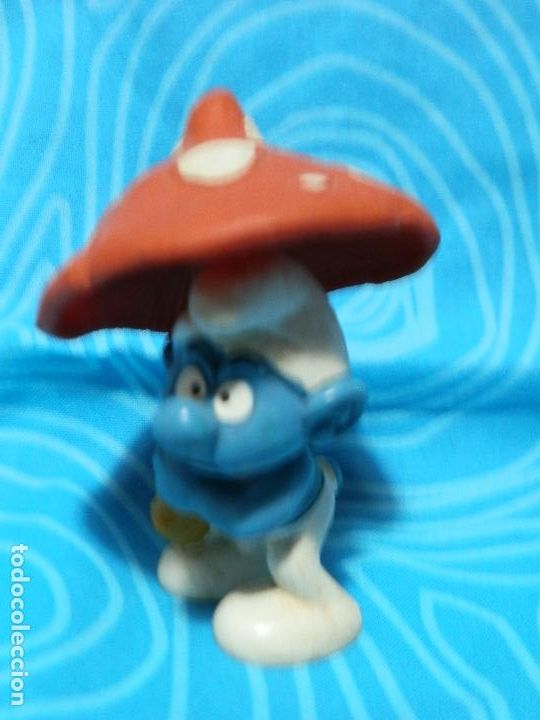 Figuras de goma y PVC: PITUFO CON SETA PEYO BULLY - Foto 1