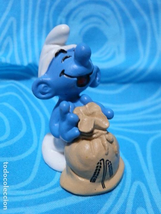 Figuras de goma y PVC: PITUFO CON SACO DE HARINA SCHLEICH - Foto 5