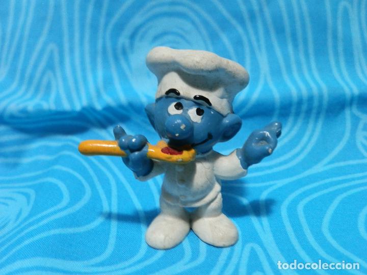 Figuras de goma y PVC: PITUFO CHEF CON CUCHARA, SIN MARCA - Foto 1