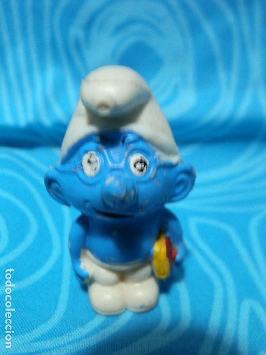 Figuras de goma y PVC: PITUFO CON GAFAS Y LIBRO, SIN MARCA - Foto 1
