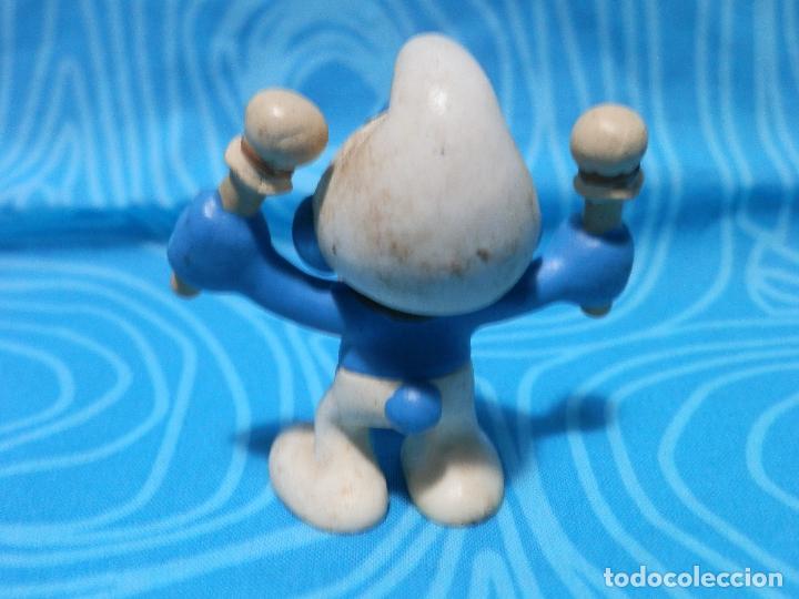 Figuras de goma y PVC: PITUFO TAMBOR PEYO SCHLEICH 2007 - Foto 2
