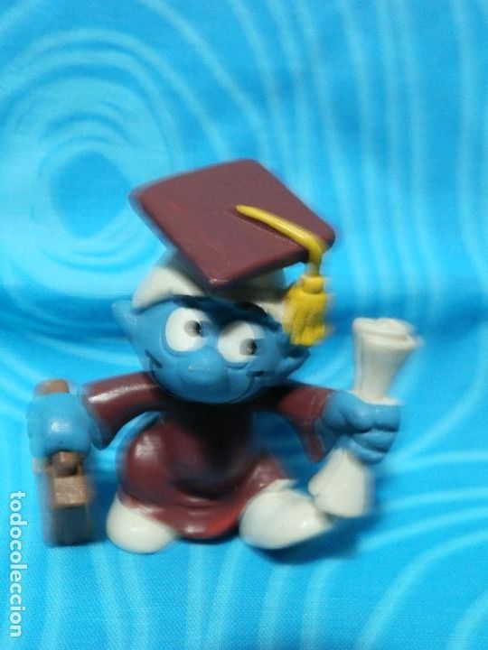 Figuras de goma y PVC: PITUFO GRADUADO PEYO 1981 - Foto 6