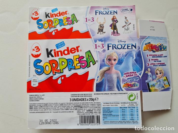 Figuras de Borracha e PVC: FROZEN II - CAJA/EMBALAJE CARTON HUEVO SORPRESA KINDER 2021