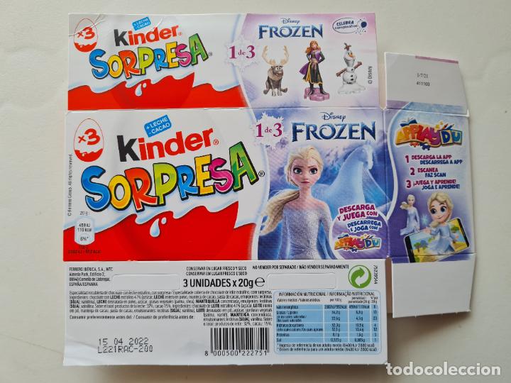 Figuras de Borracha e PVC: FROZEN II - CAJA/EMBALAJE CARTON HUEVO SORPRESA KINDER 2021