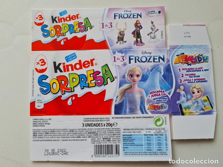 Kinder &Uuml;berraschung: FROZEN II - CAJA/EMBALAJE CARTON HUEVO SORPRESA KINDER 2021
