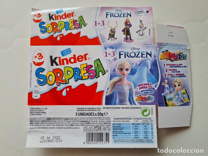 Kinder &Uuml;berraschung: FROZEN II - CAJA/EMBALAJE CARTON HUEVO SORPRESA KINDER 2021