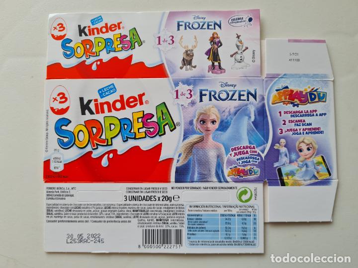 Kinder &Uuml;berraschung: FROZEN II - CAJA/EMBALAJE CARTON HUEVO SORPRESA KINDER 2021