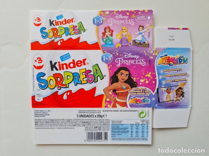 Kinder Figures: PRINCESA DISNEY PRINCESS - VAIANA-MOANA - CAJA/EMBALAJE CARTON HUEVO SORPRESA KINDER 2022